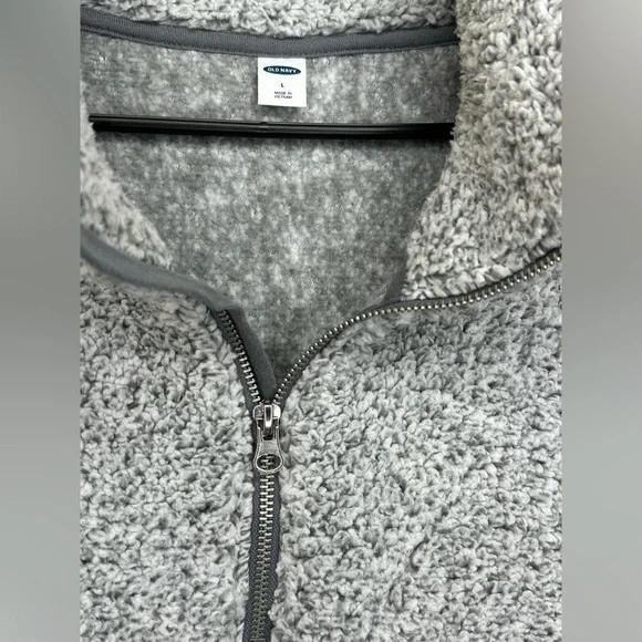 Old Navy - Cozy Gray Women's Quarter Zip Sweater - Picture 3 of 4